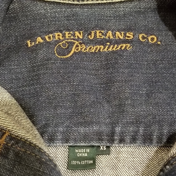 Ralph Lauren Jeans Co. Premium Medium Wash Denim Jean Jacket Wmn's Sz XS X-Small - Picture 5 of 12